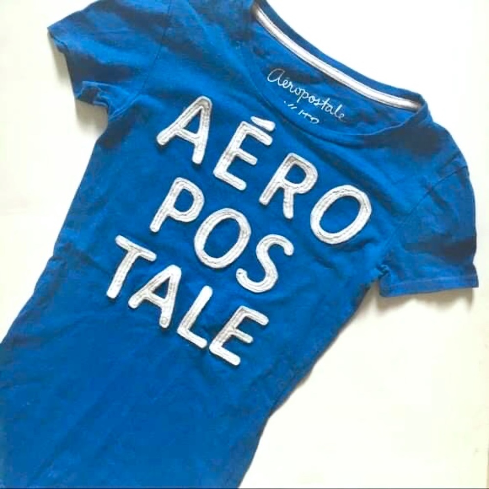 Aeropostale Blue Logo Tee